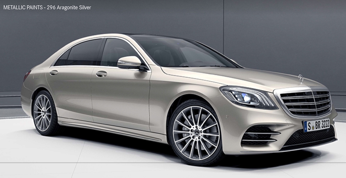 Aragonite Silver( 색상코드 : 296) 벤츠 S 클래스 Aragonite Silver( 색상코드 : 296)