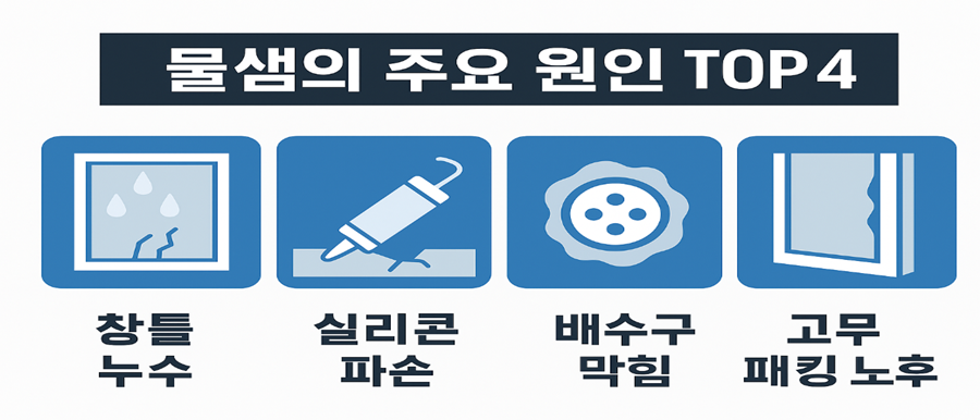 물샘의 주요 원인 TOP 4