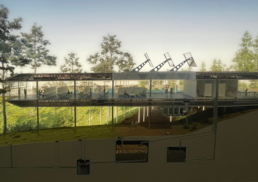 프레드 올센을 위한 숲 속 파빌리온 단면2