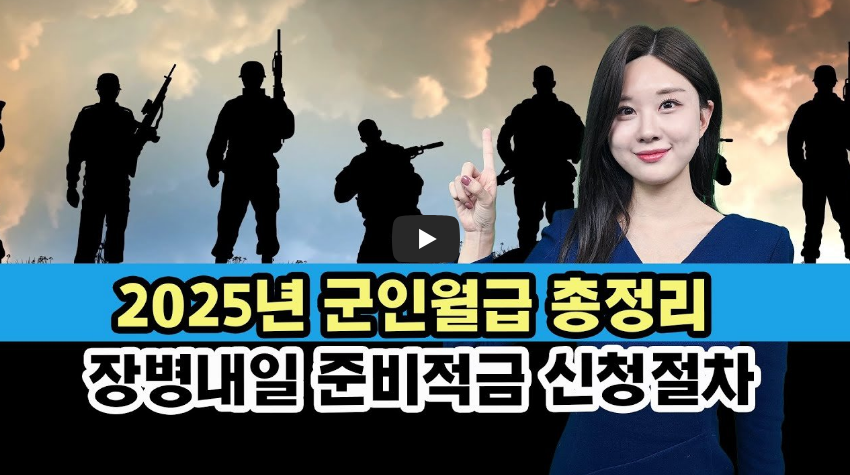 2025년 군인월급 총정리 , 장병내일준비적금 혜택 적금 신청방법