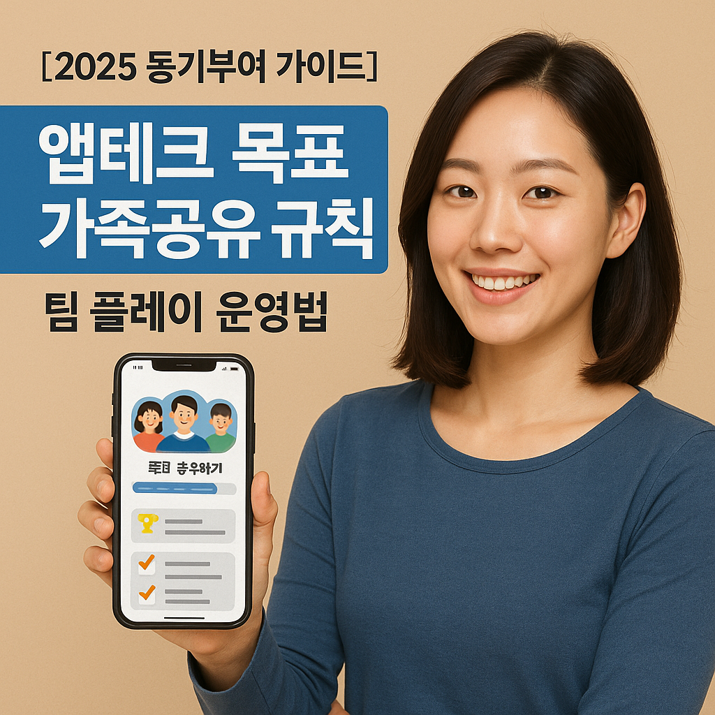 [2025 동기부여 가이드] 앱테크 목표 가족공유 규칙 ｜ 팀 플레이 운영법