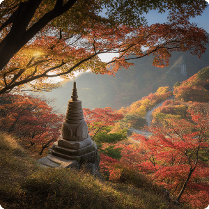 2025년 단풍 절정 시기 &ndash; 강원&middot;경상 단풍 명소 가상 이미지