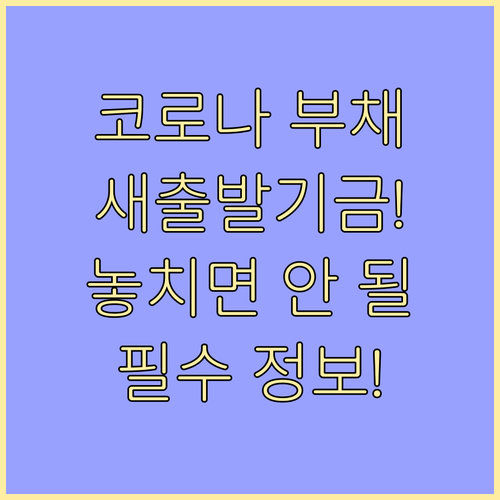 코로나19 부채 해결: 새출발기금 확..