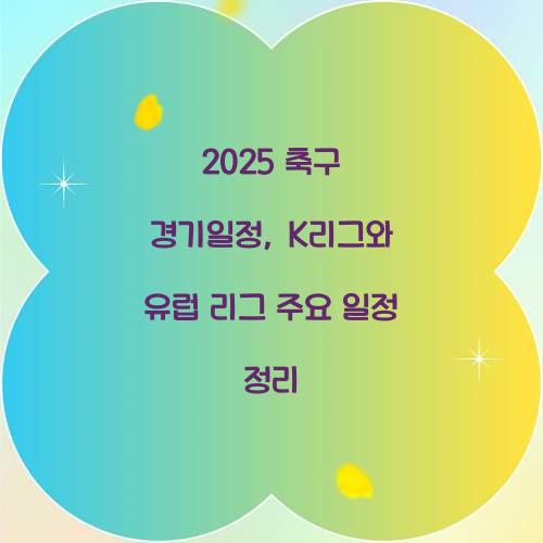 2025 축구 경기일정