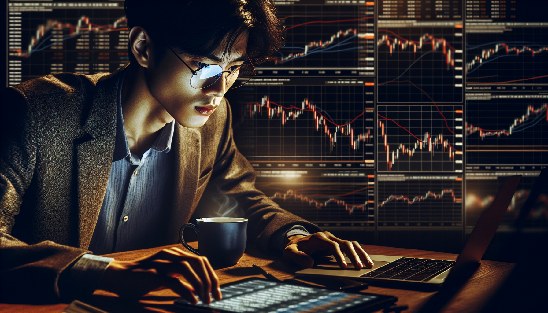 청년이 주식하는 이미지