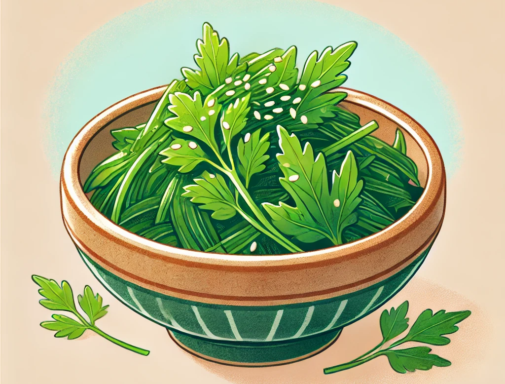 미나리 나물반찬과 관련된 이미지