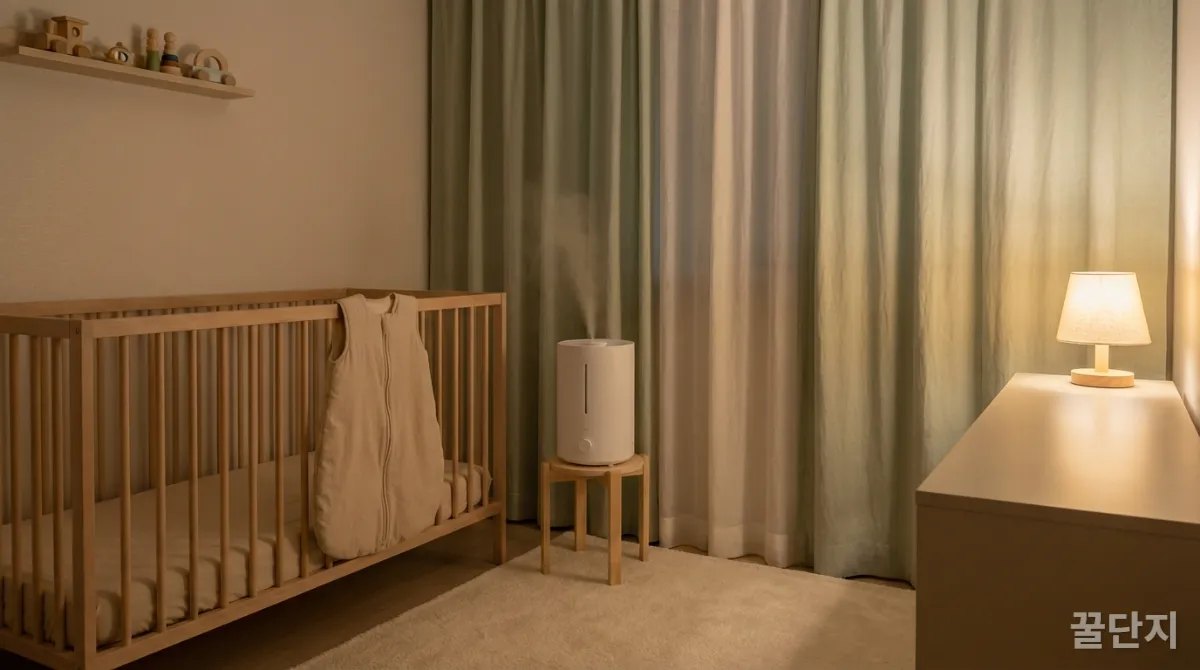 신생아를 위한 적정 온도와 습도를 유지하는 깔끔한 아기방
