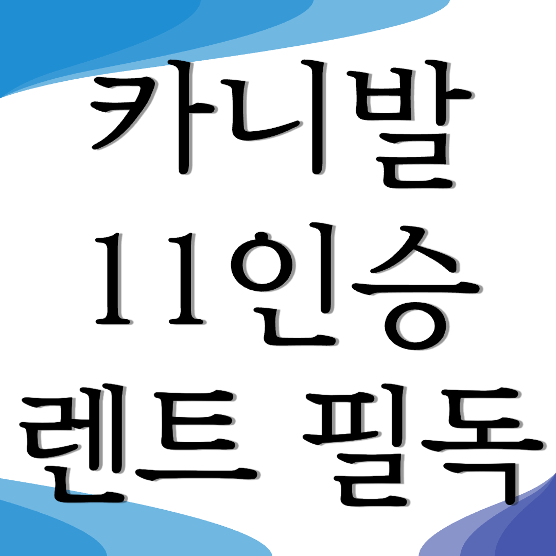 카니발11인승 좌석배열 렌트카 11명 못타는이유