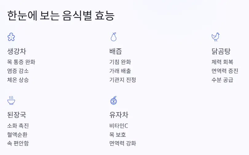 음식별 효능