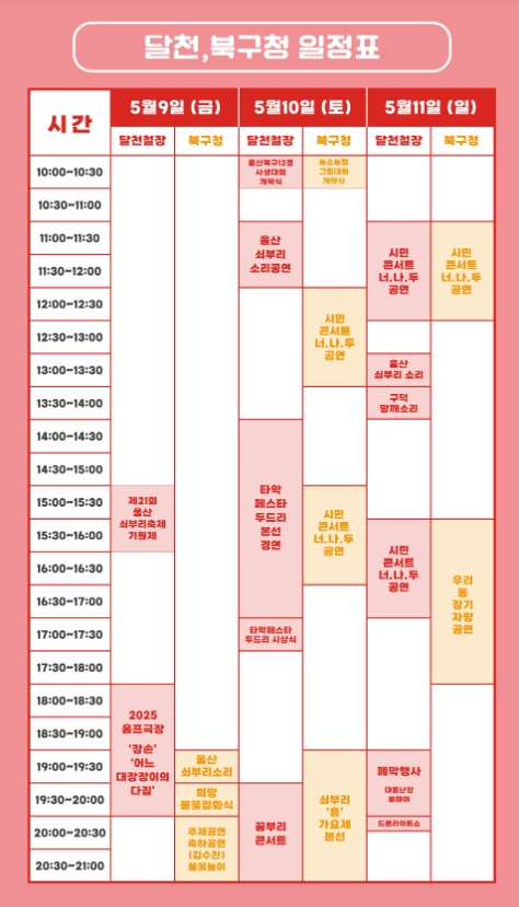울산쇠부리축제 2025 전체 프로그램