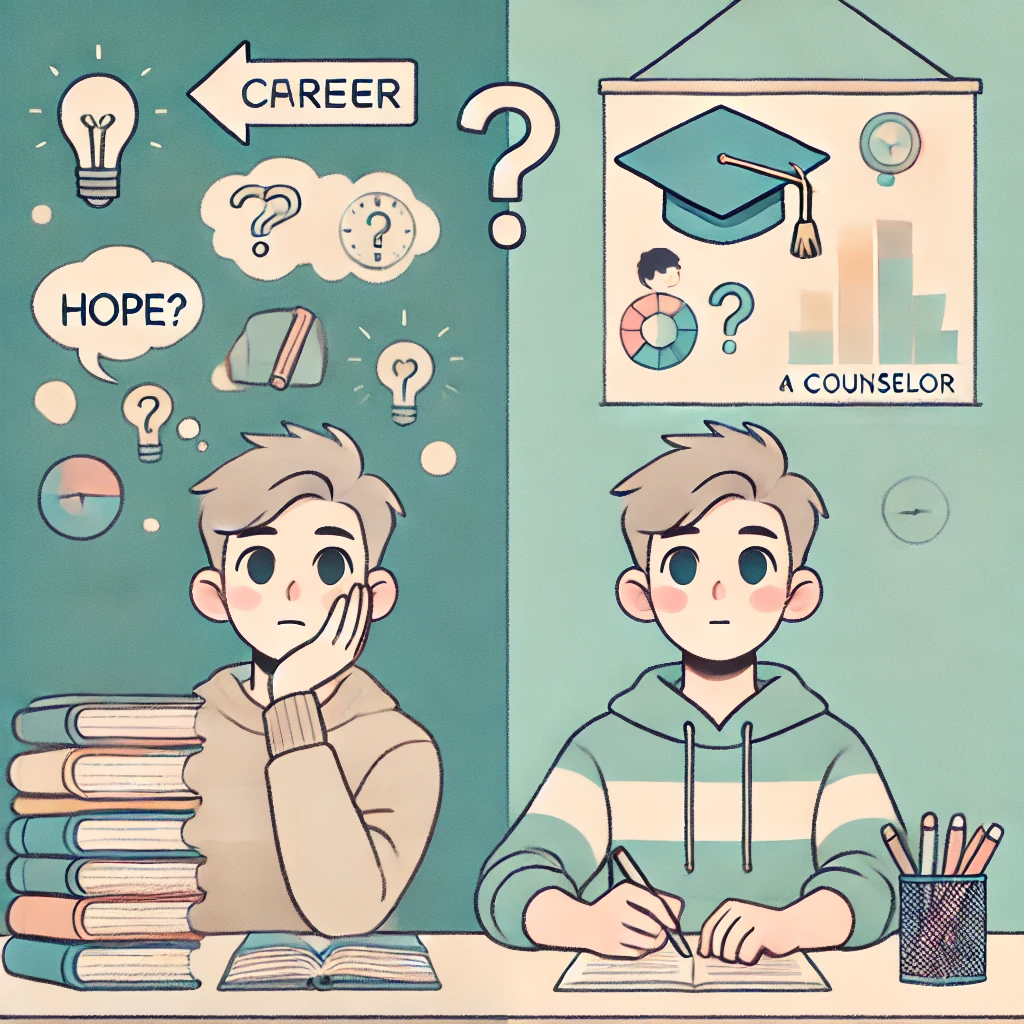 진로 불안과 학업 스트레스를 마주하는 법에 관한 이미지