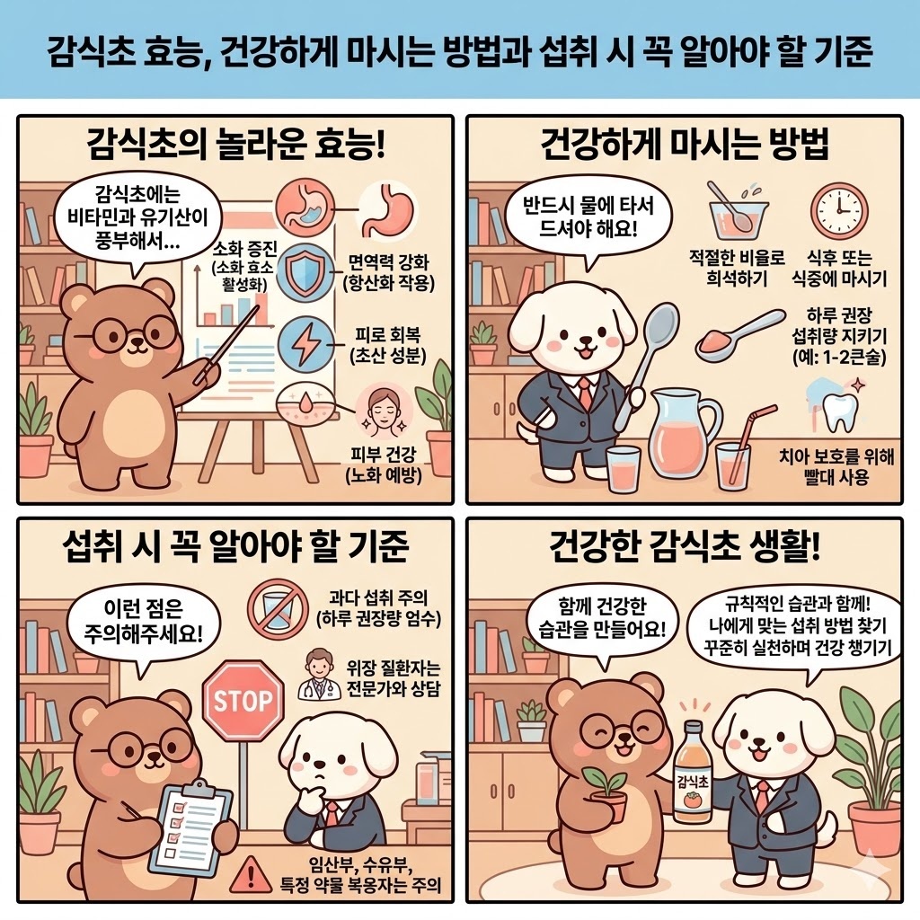 감식초 효능, 건강하게 마시는 방법과 섭취 시 꼭 알아야 할 기준