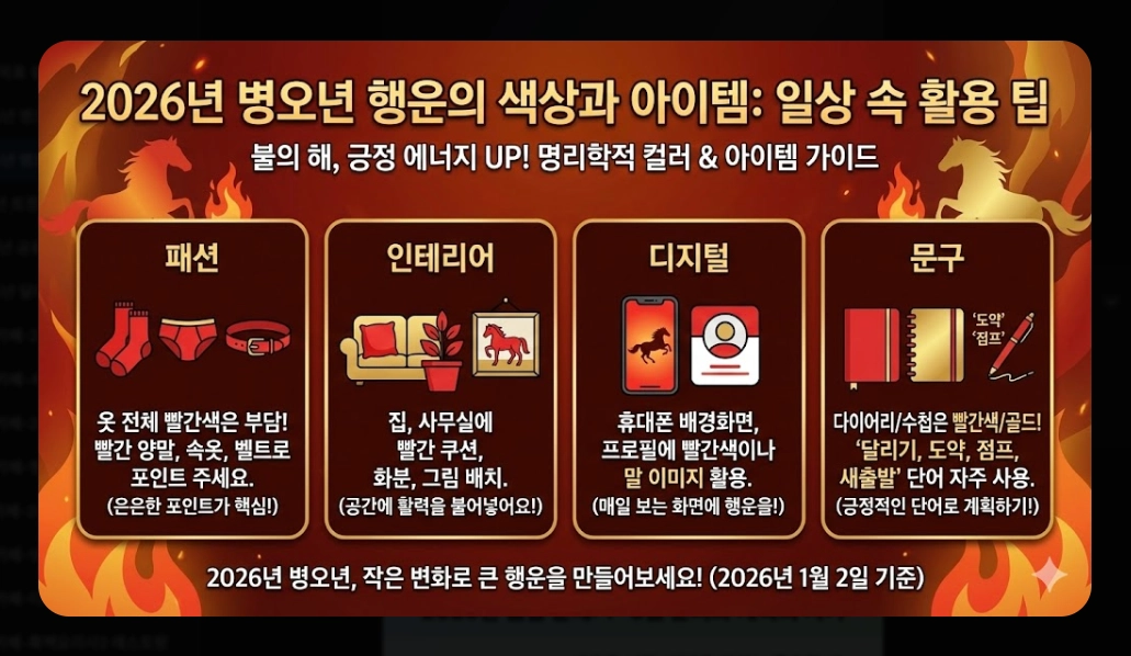 2026년 병오년 새해 운세 완벽 정리