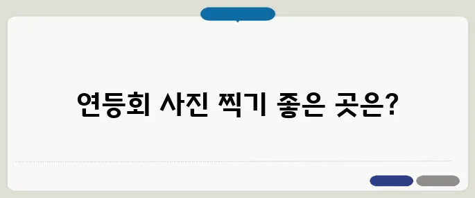 연등회 피날레 관람의 꿀팁 5만 개 연등 사진 촬영 명소를 공개합니다