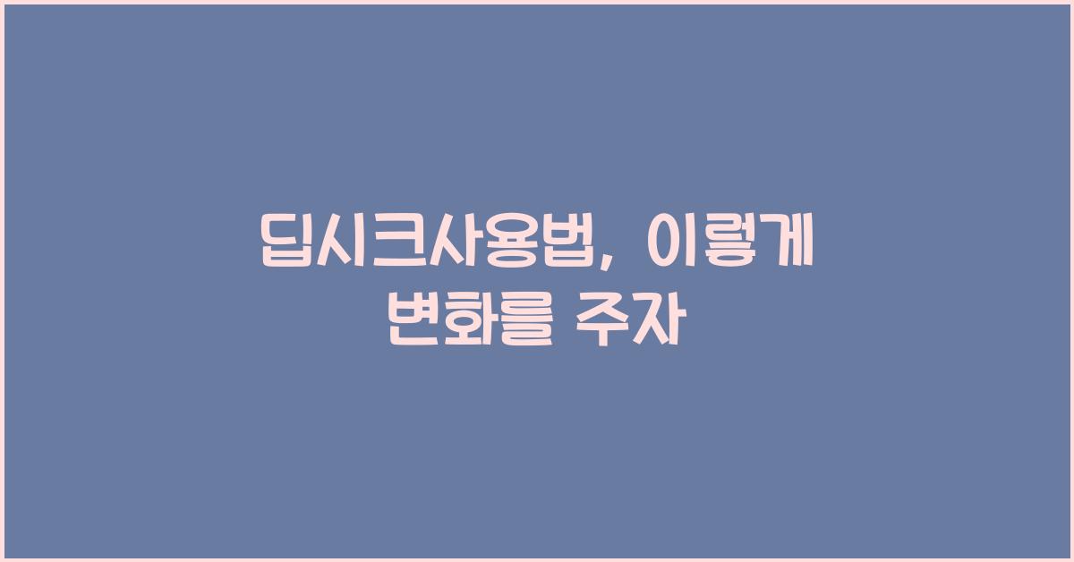 딥시크사용법