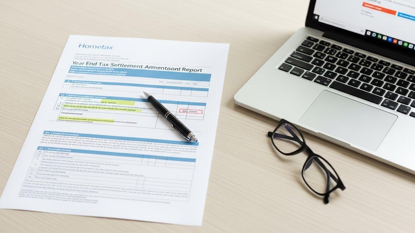 홈텍스연말정산수정신고