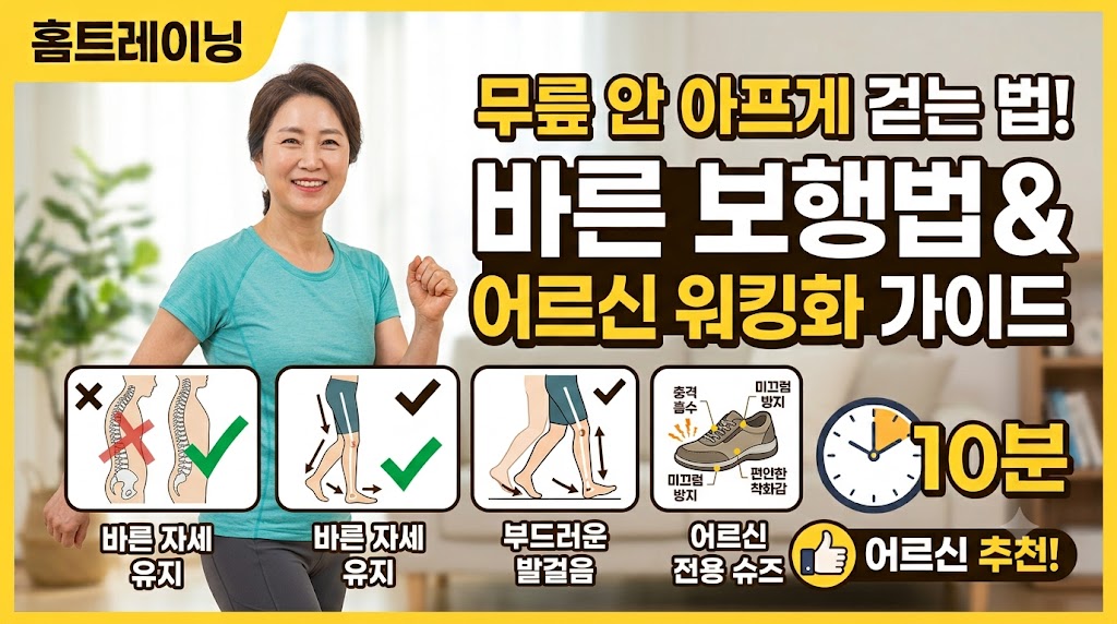 무릎 안 아프게 걷는 바른 보행법