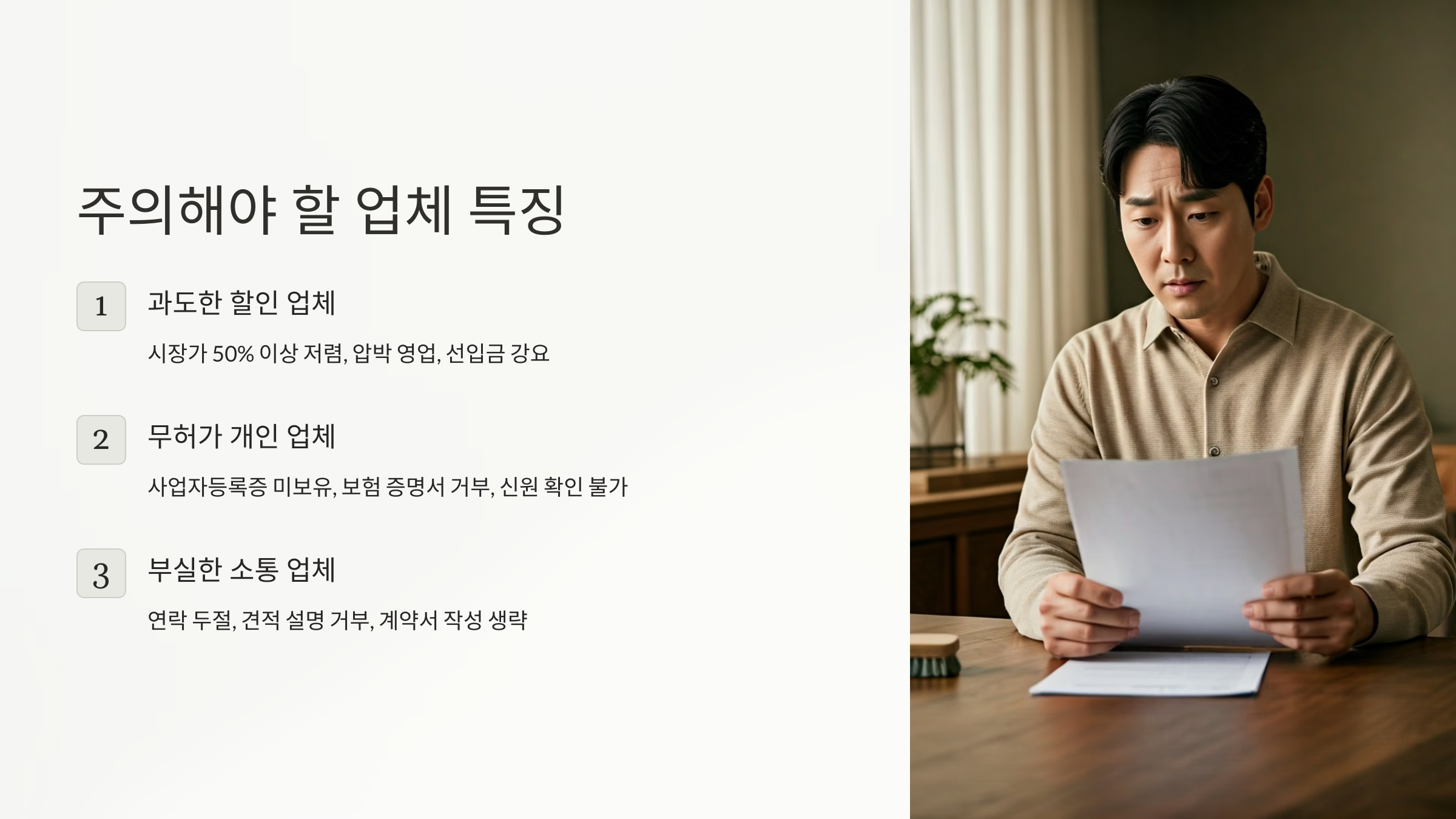 기장 입주청소 피해야할 업체