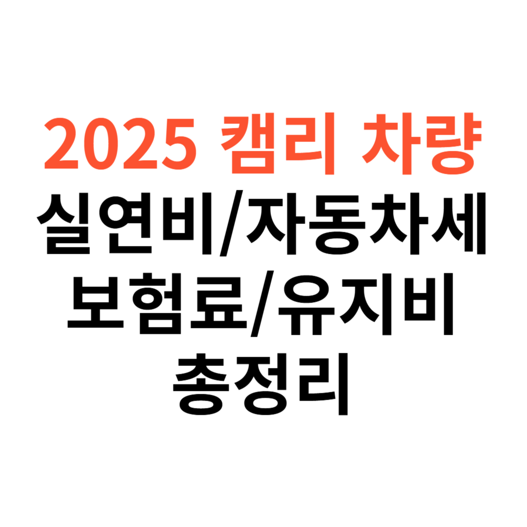 2025년 캠리 차량 실연비