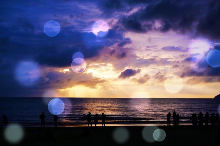 노을이-지고있는-말레이시아-바닷가