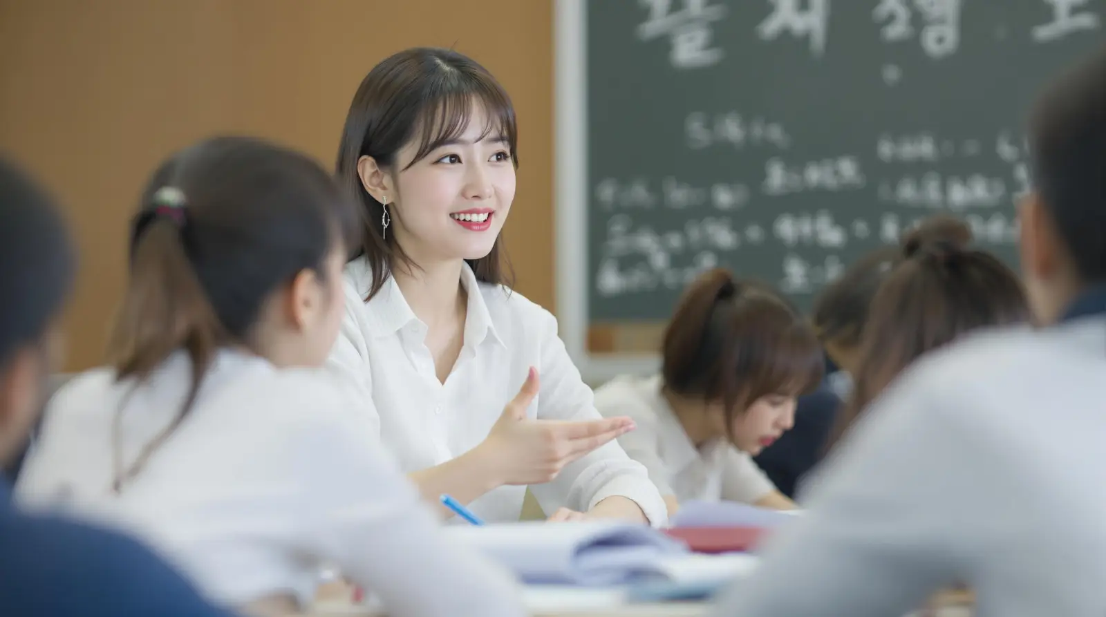 학생들을 가르치는 교사