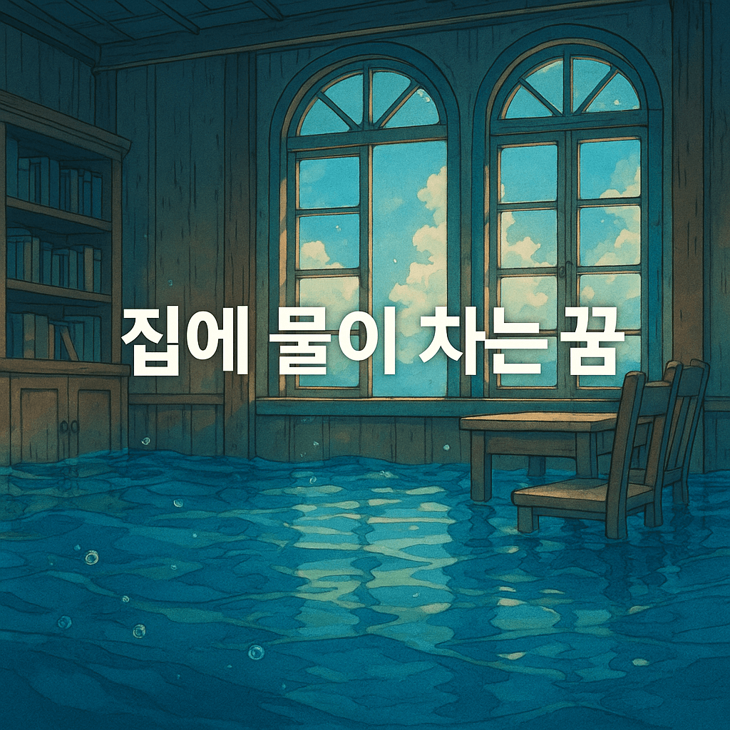 집에 물이 차는 꿈 해몽