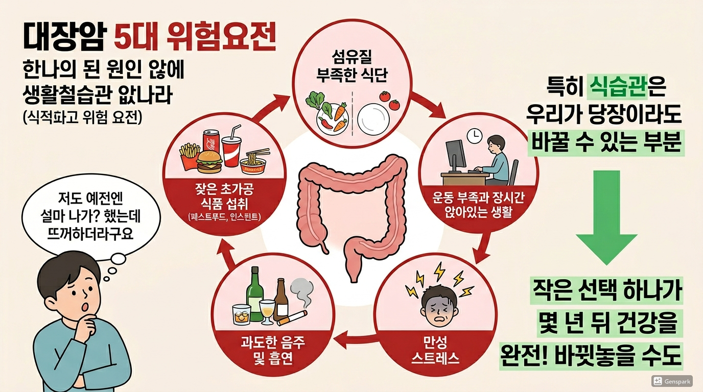 대장암 위험을 높이는 주요 요인