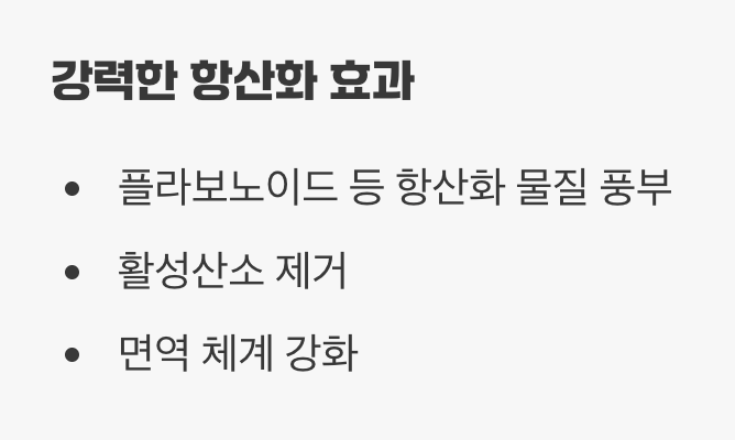 면역력의 파수꾼, 강력한 항산화 효과