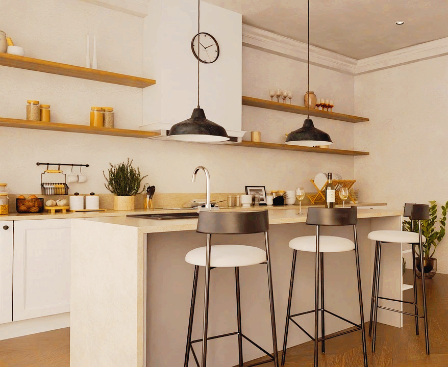 아일랜드 테이블을 소형 주방에서 활용하는 법