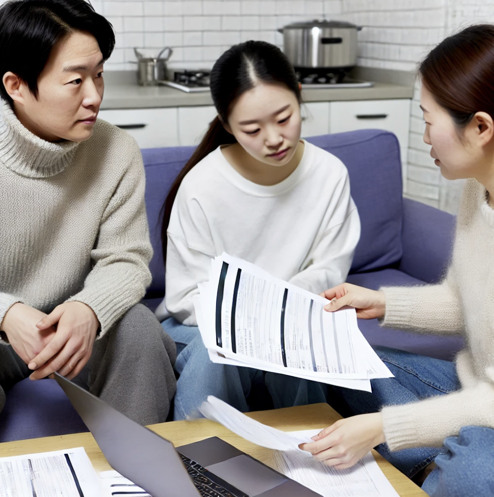 피부양자 자격 관련 소득 요건을 검토하는 모습.