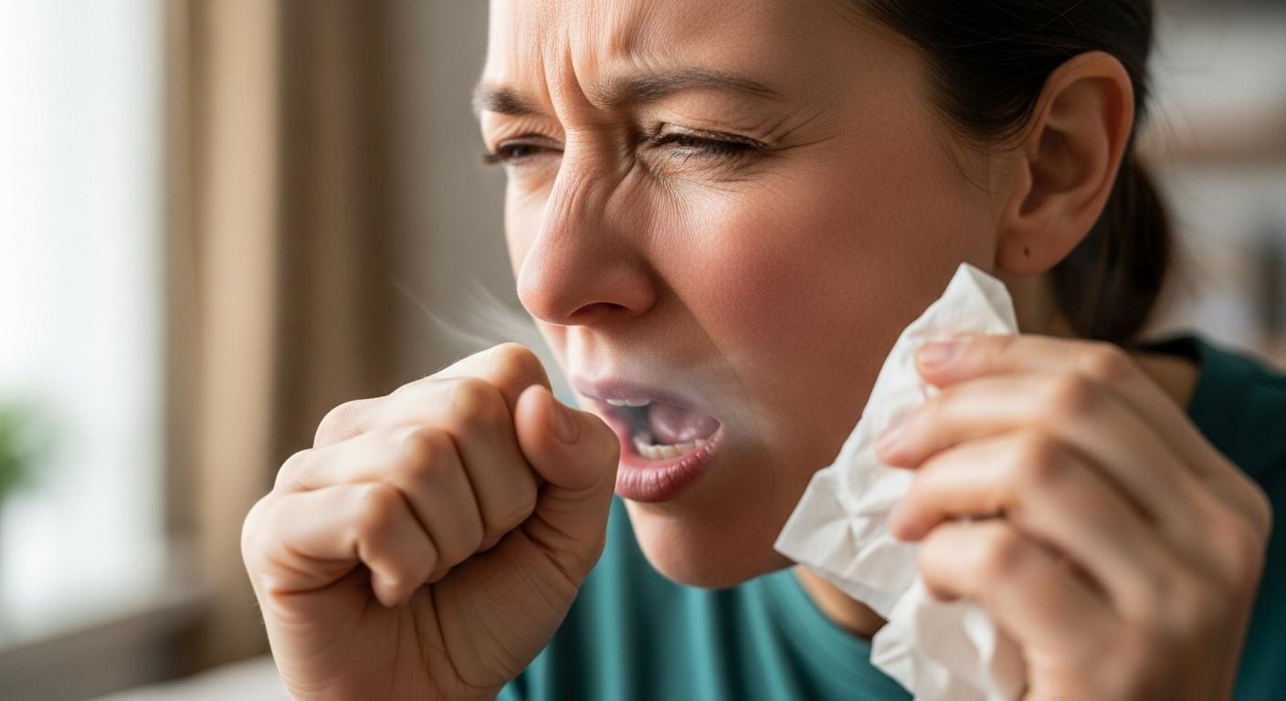 독감 증상 마른기침