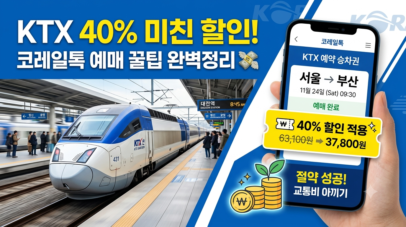 KTX 할인받는 방법 총정리|기차표 최대한 저렴하게 예매하는 꿀팁