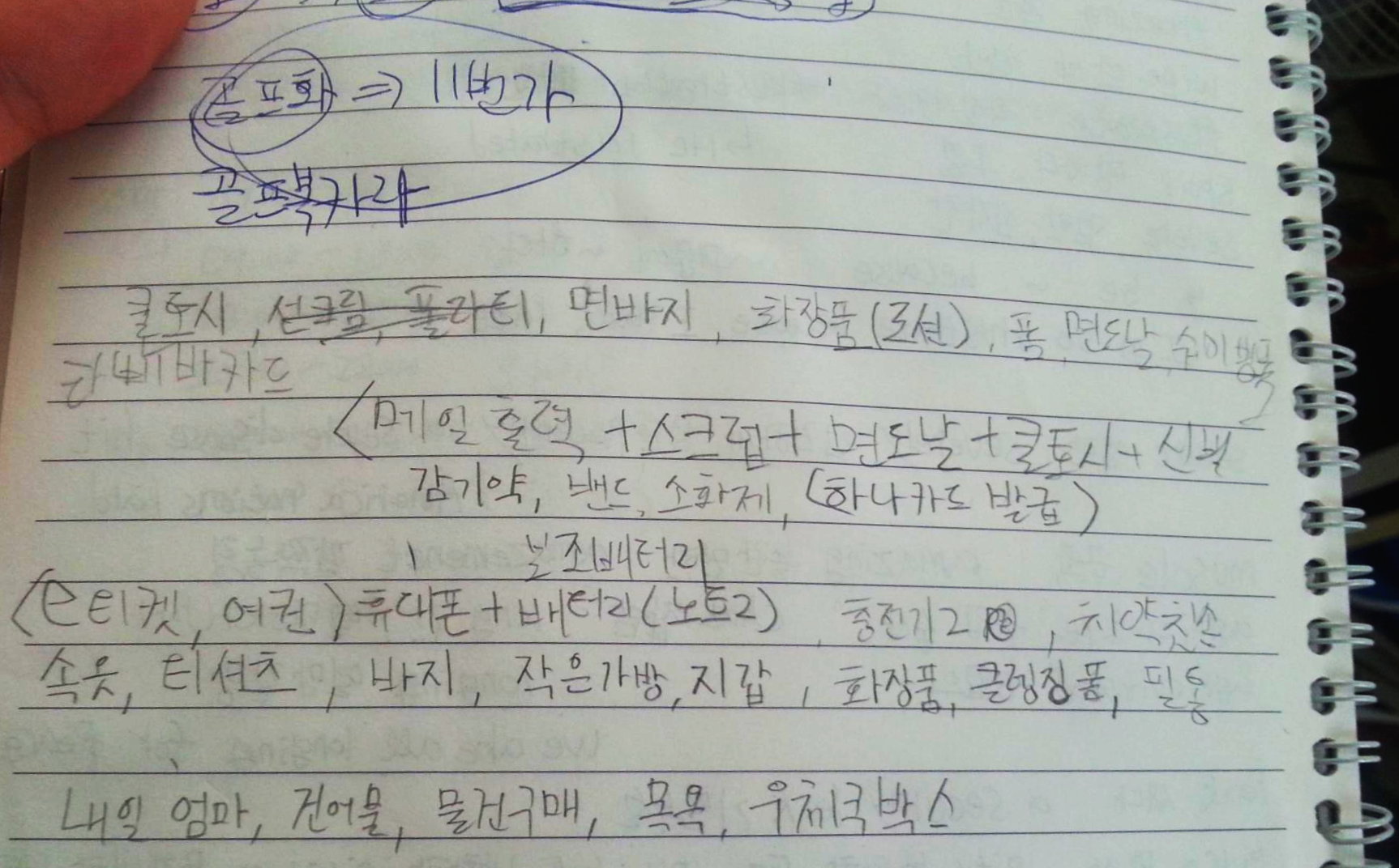 인도 여행 준비물