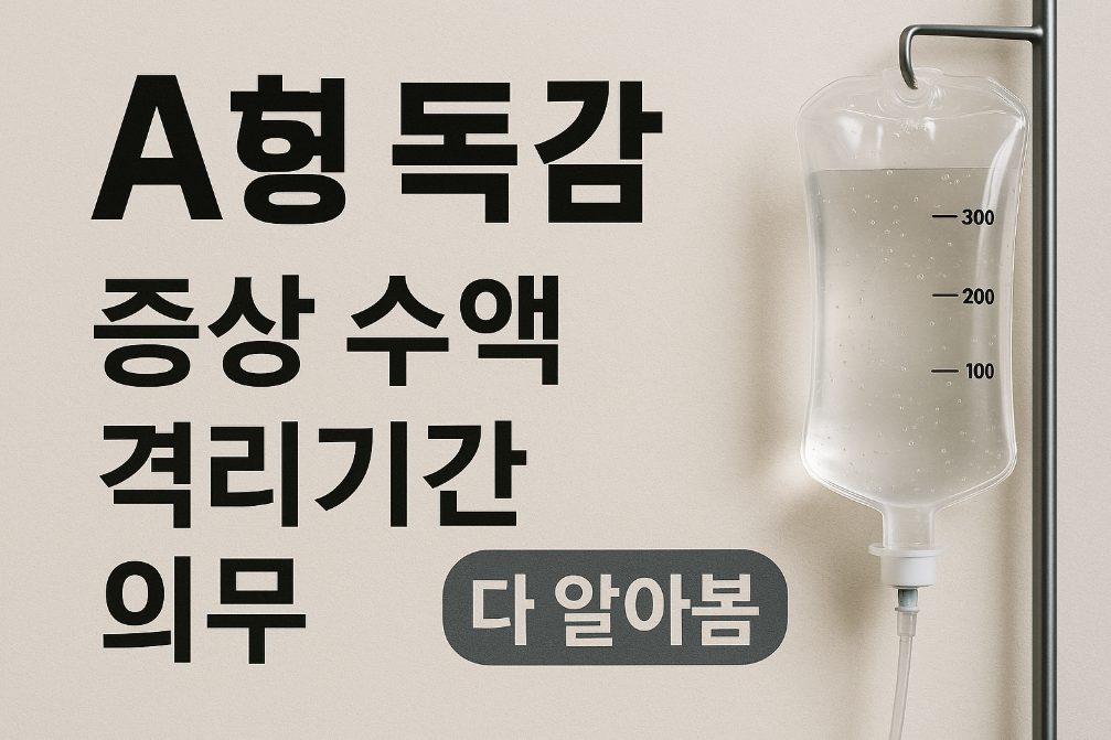 A형 독감 완전 정복! 증상부터 격리까지 한방에