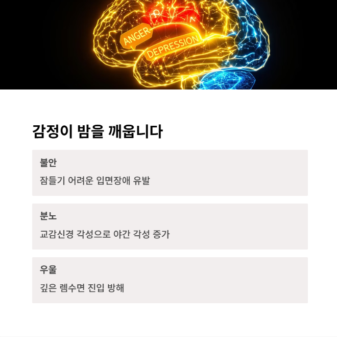 불안, 분노, 우울이 밤을 깨운다