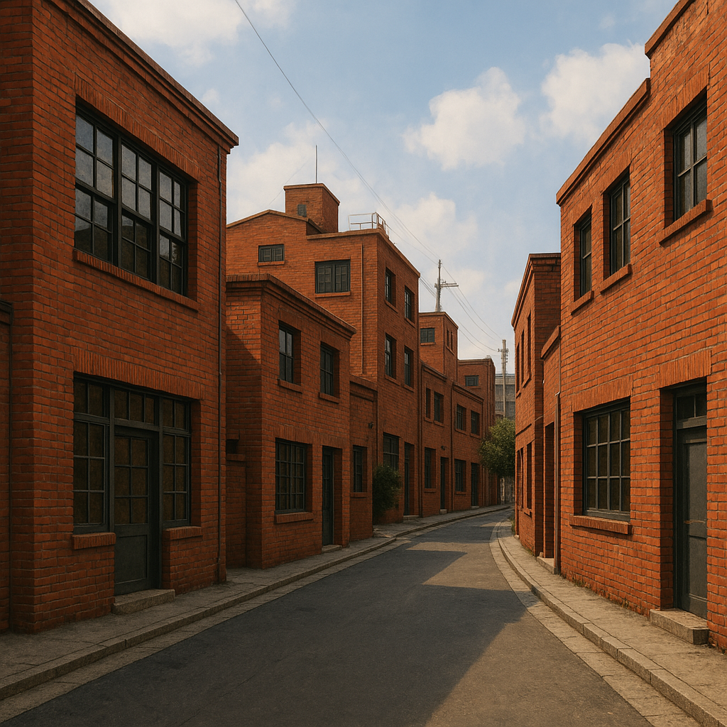 성수동의 붉은 벽돌 건물들