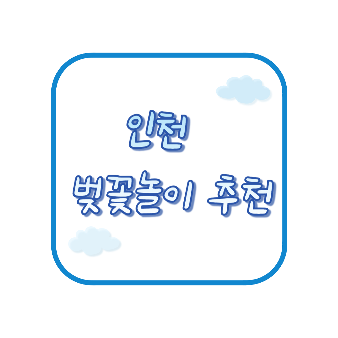 2025년 인천 벚꽃 명소 추천! 개화 시기부터 숨은 명소까지