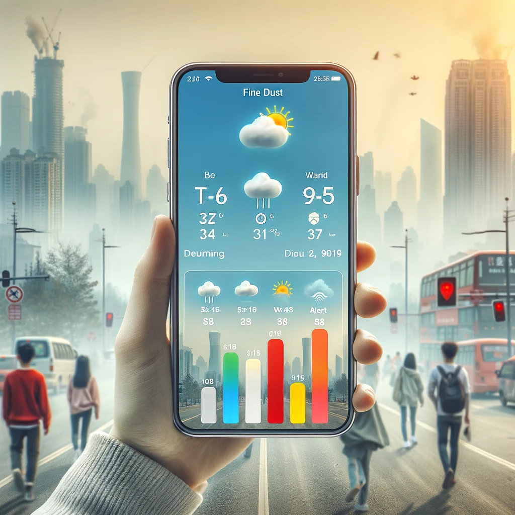 스마트폰으로 보는 미세먼지농도