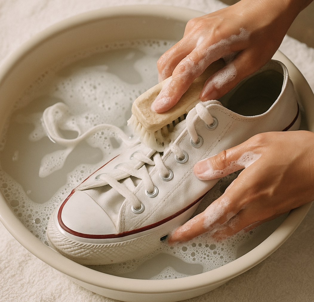 흰 운동화 세탁 방법 관련 사진