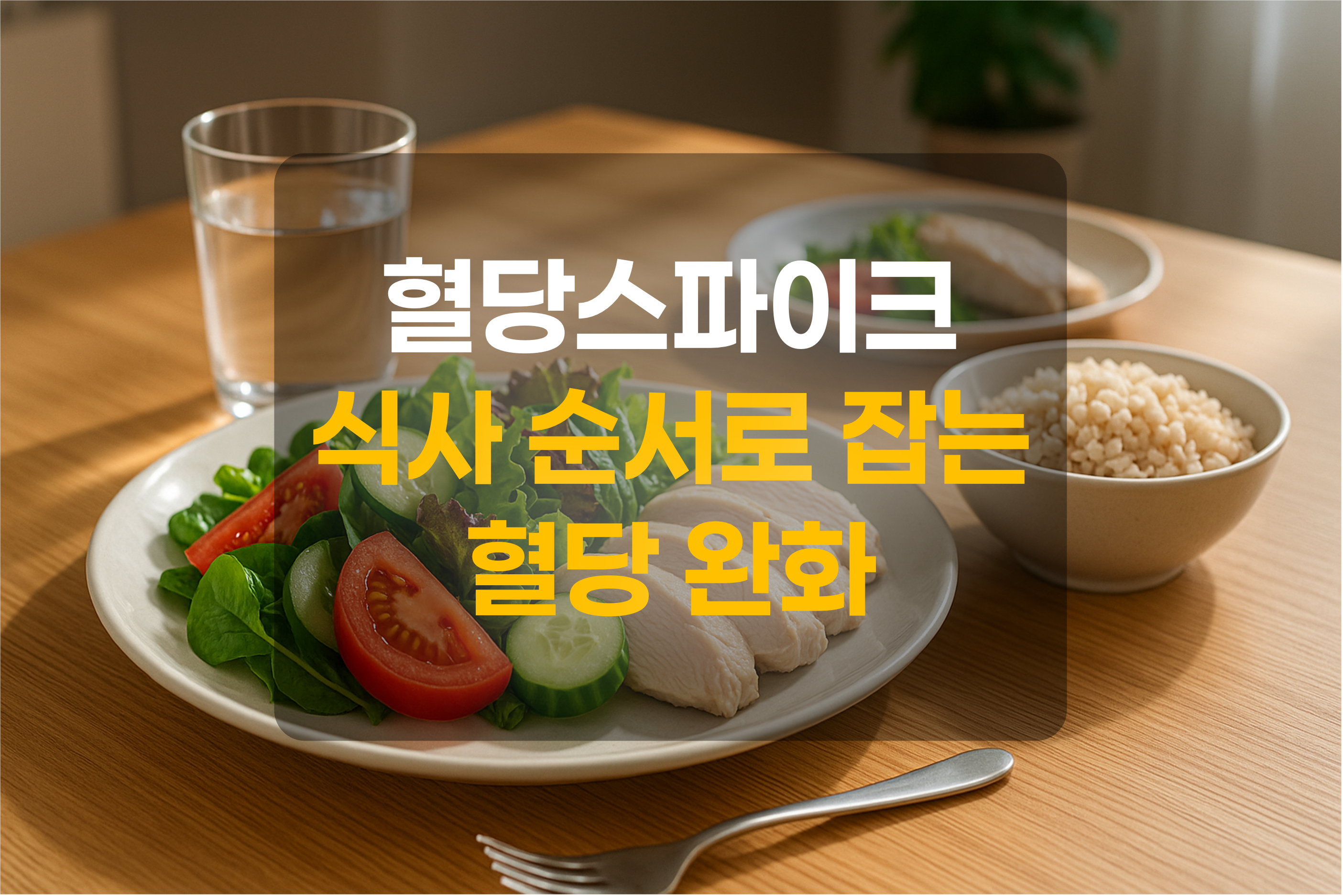 혈당스파이크를 잡는 식단을 표현한 그림