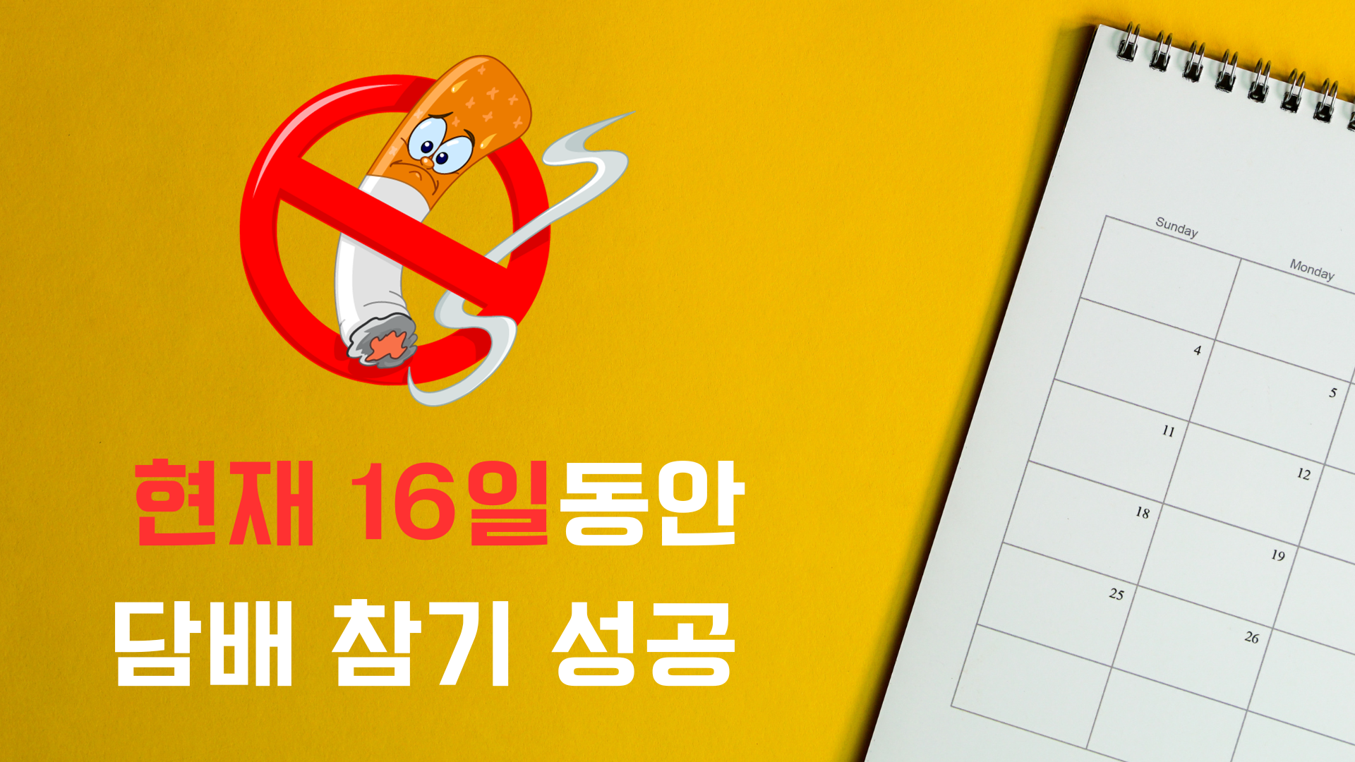 16일동안 담배 참기