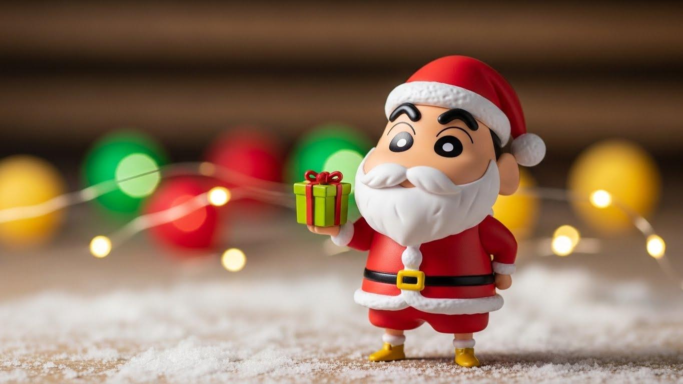 크리스마스 짱구 피규어