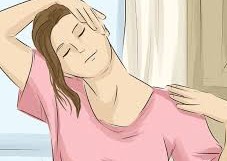 가로 목 주름 스트레칭