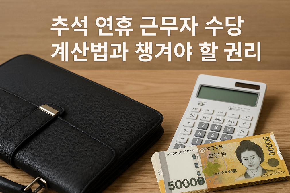 추석 연휴 근무자 수당 계산법과 챙겨야 할 권리