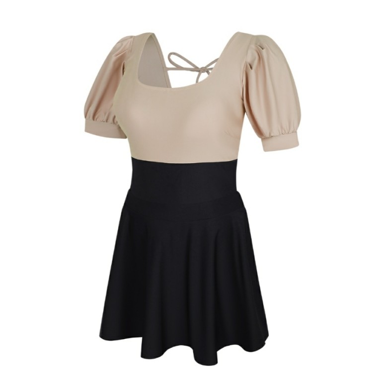 아레나 여자 수영복 릴리온 원피스 세트 베이지 1