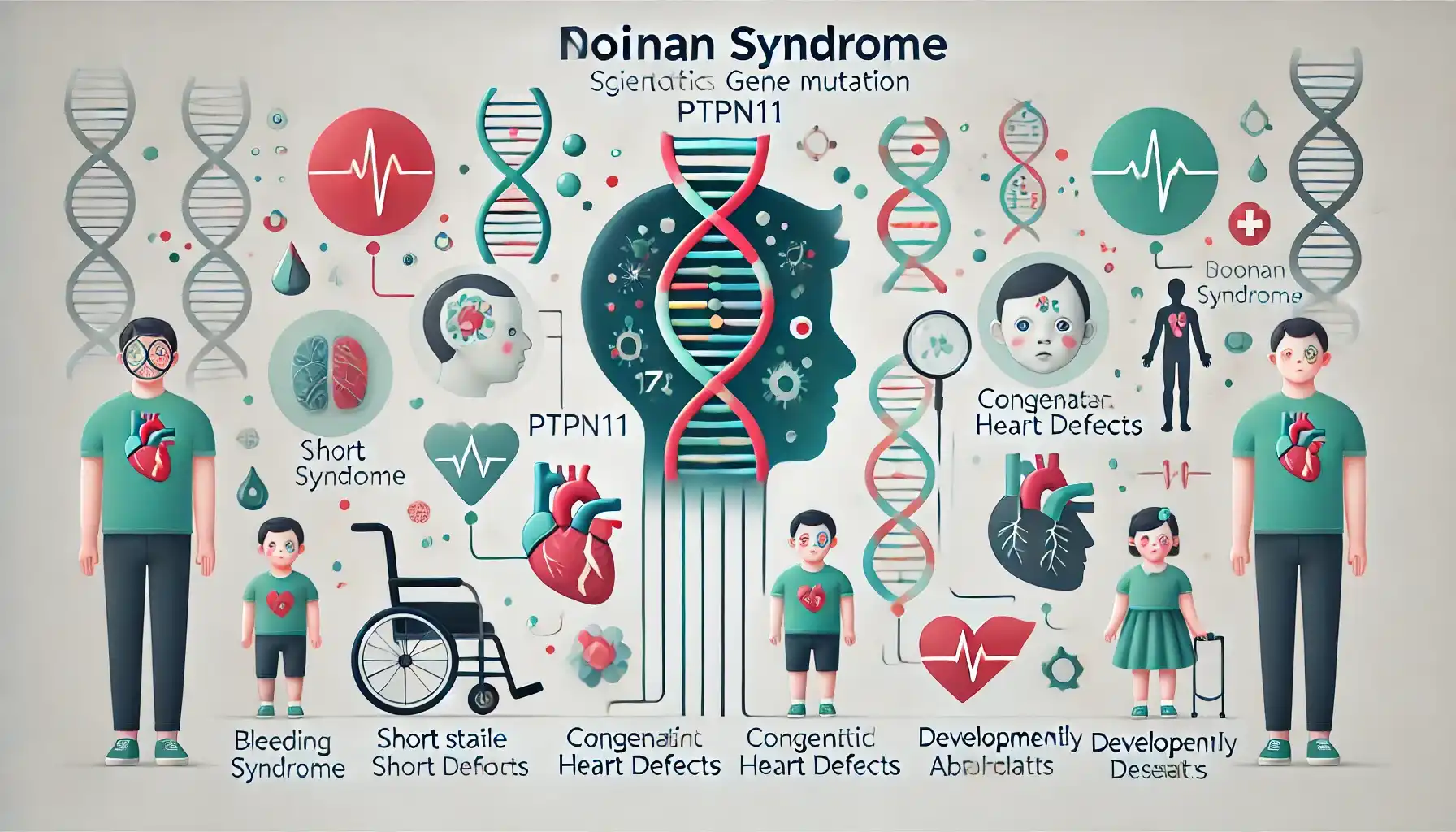 누난 증후군 관련 이미지