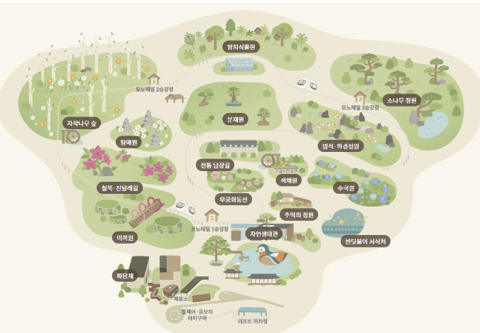 화담숲 안내도 이미지