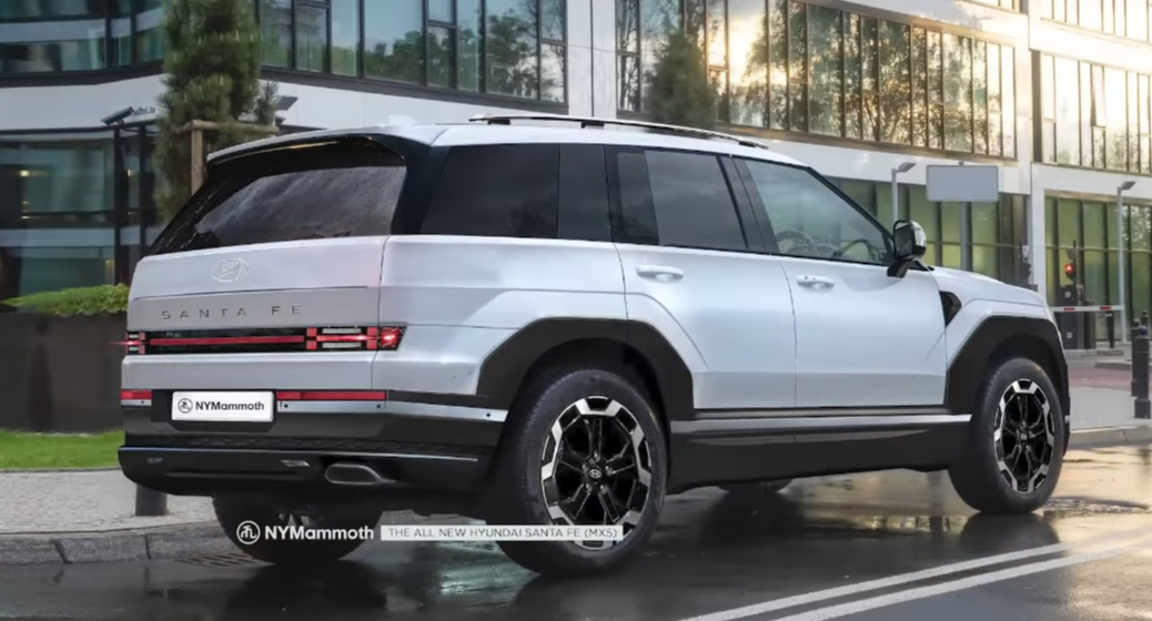 산타페풀체인지 예상 측후면도