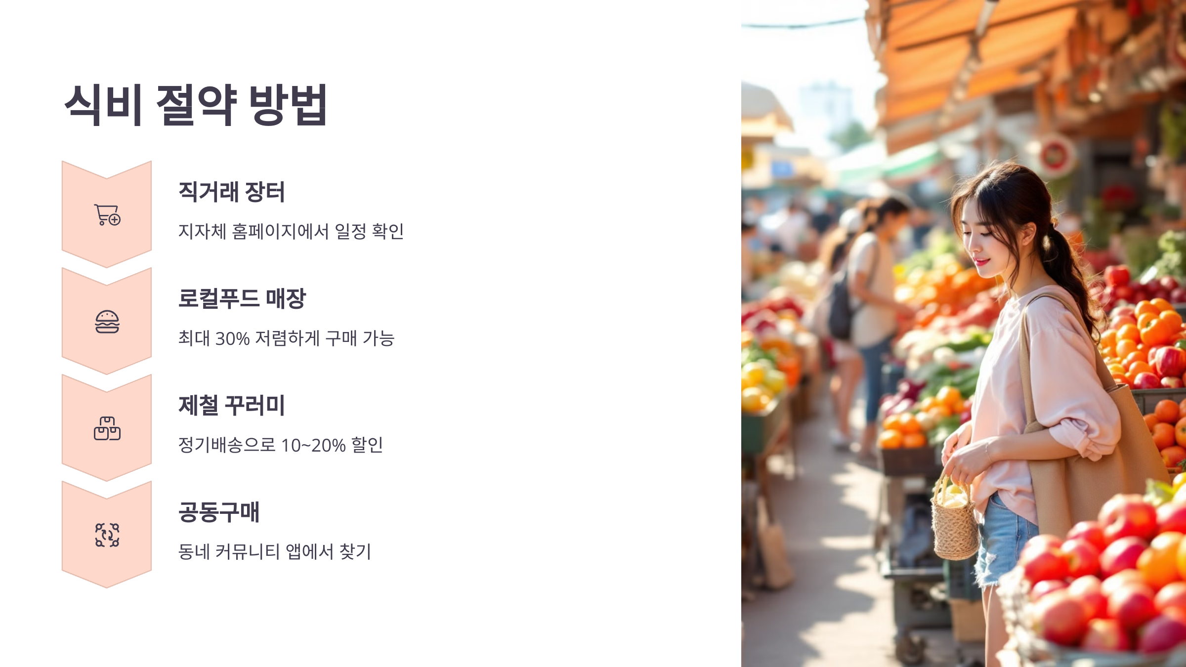 식비절약방법 긱거래장터 로컬푸드매장