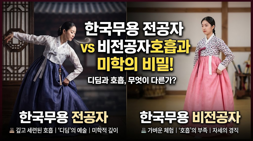 한국무용 전공 vs 비전공: '숨'의 깊이가 만드는 미학적 차이 7가지